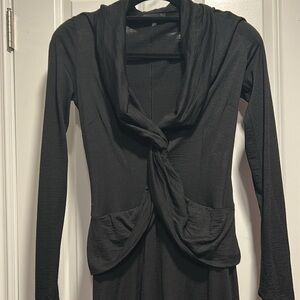 Costume National Black Long Sleeve Dress